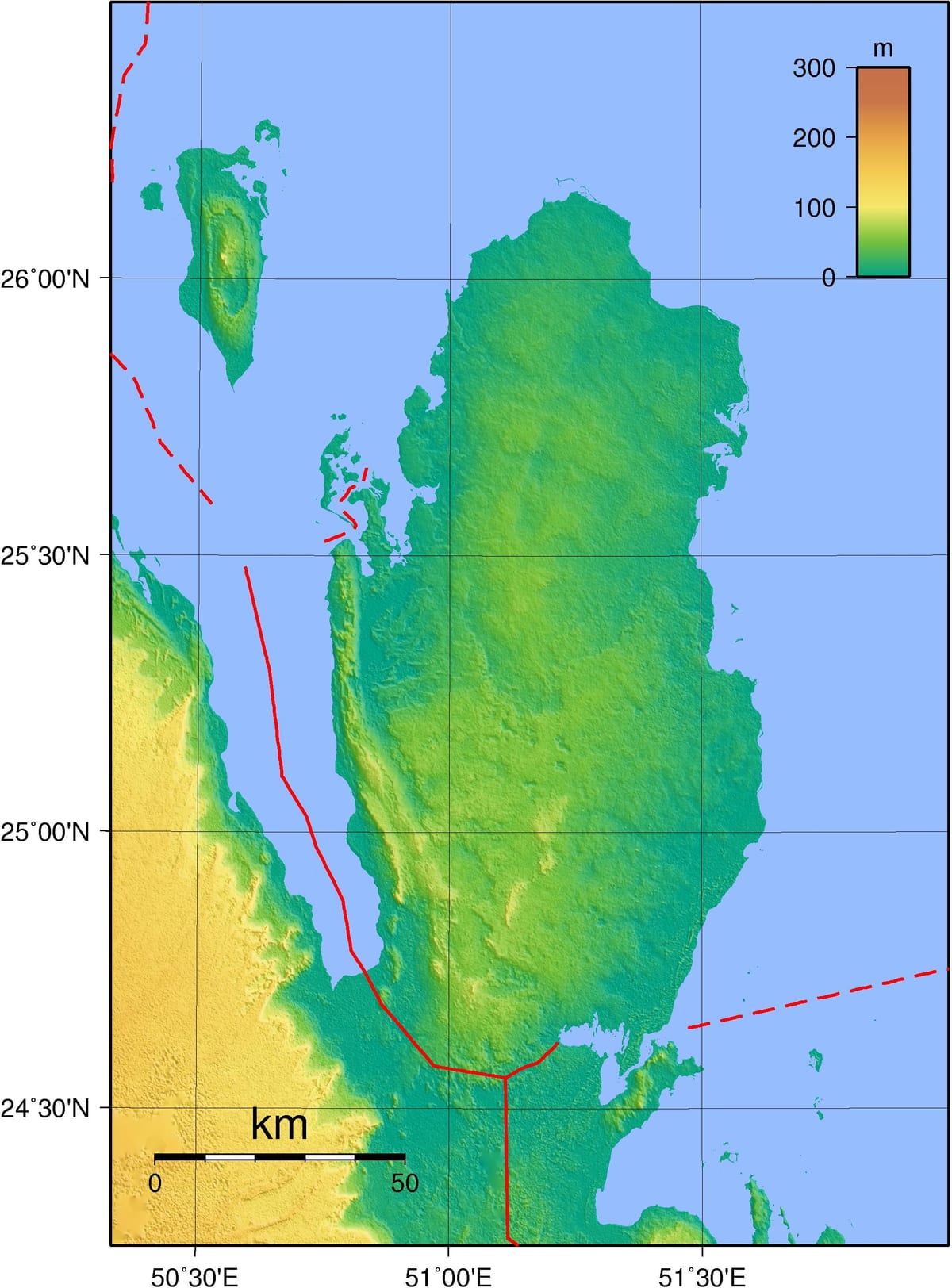 Karte za geografiju Katar 