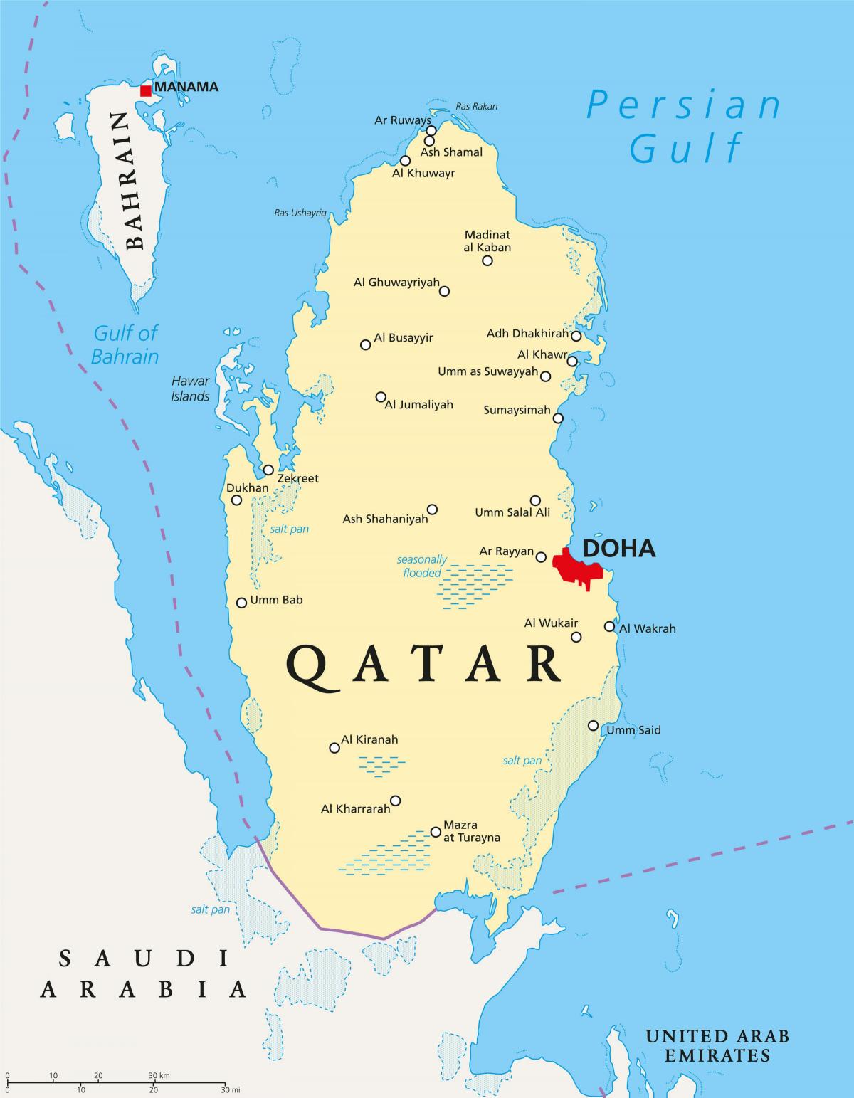 Katar karti gradova