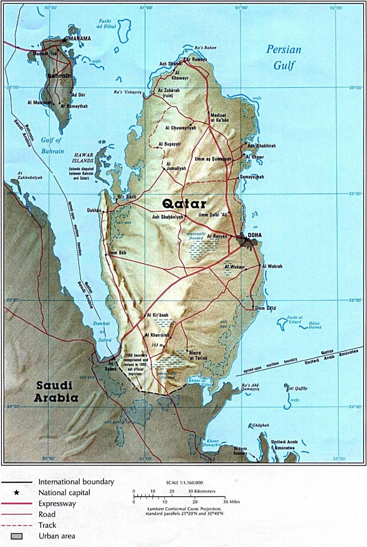 Karta Katar cesti 