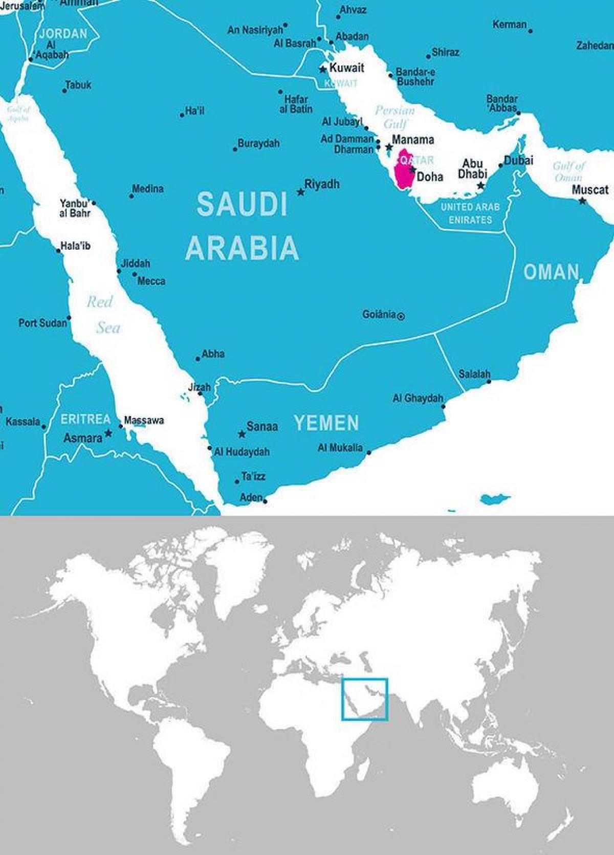 Karta lokacije Katar 